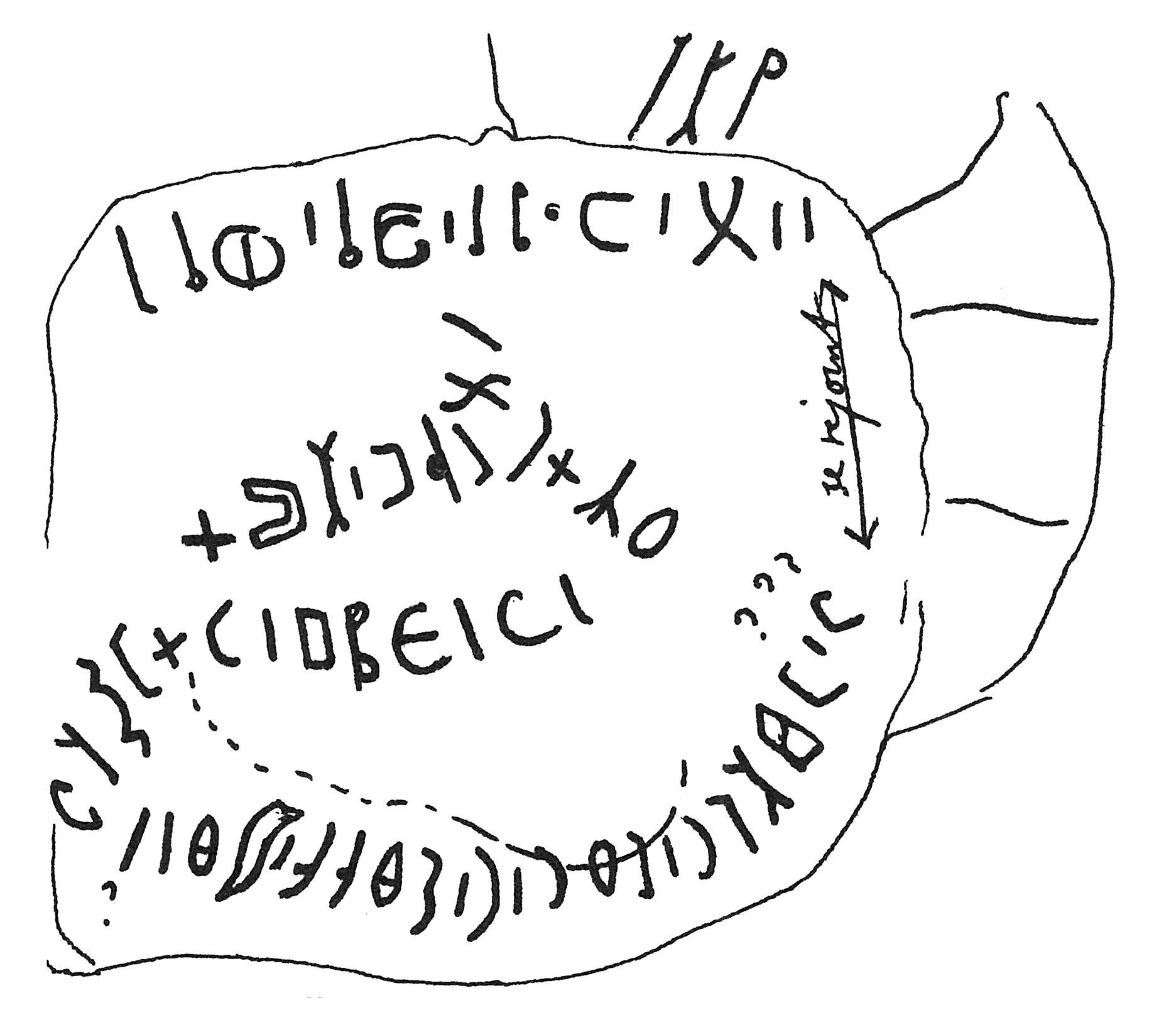 inscription of siglum C 554