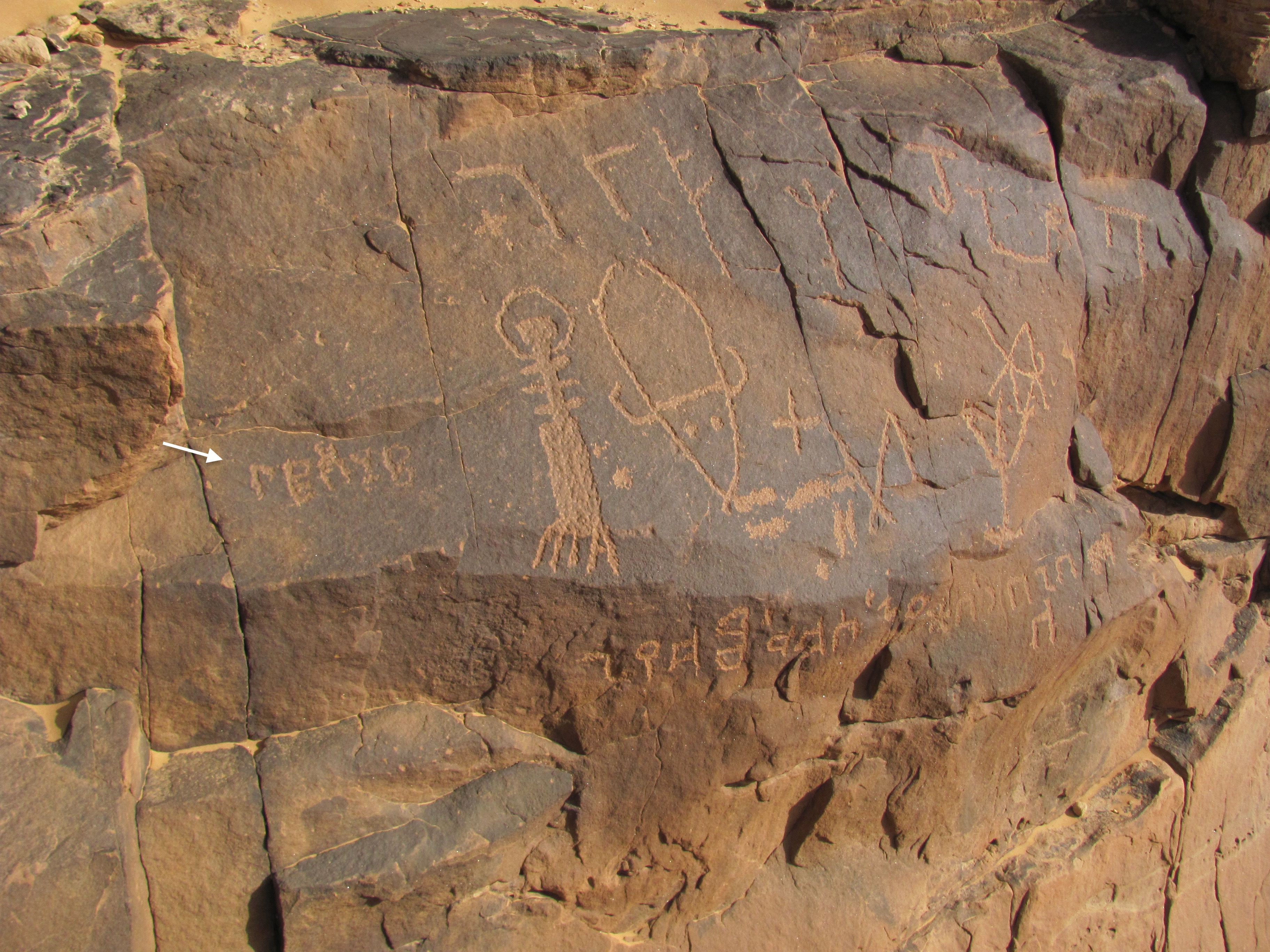 inscription of siglum ELHT Wādī al-Zaydāniyyah Tay 2