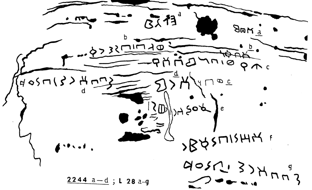 inscription of siglum JaL 028 g