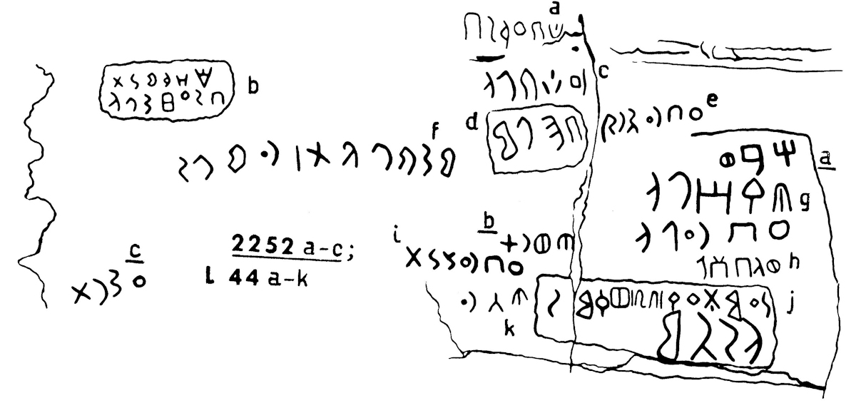 inscription of siglum JaL 044 k