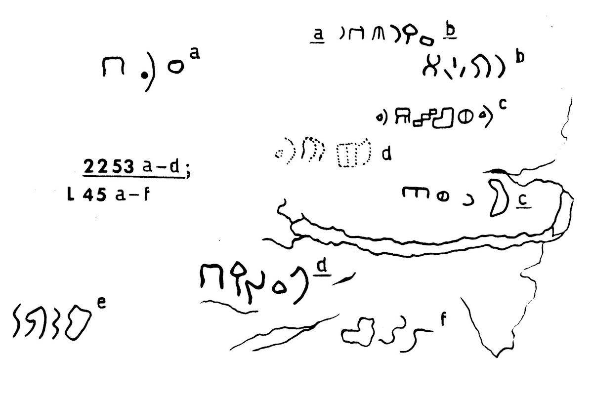 inscription of siglum JaL 045 f