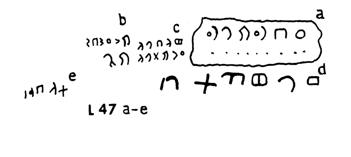 inscription of siglum JaL 047 c