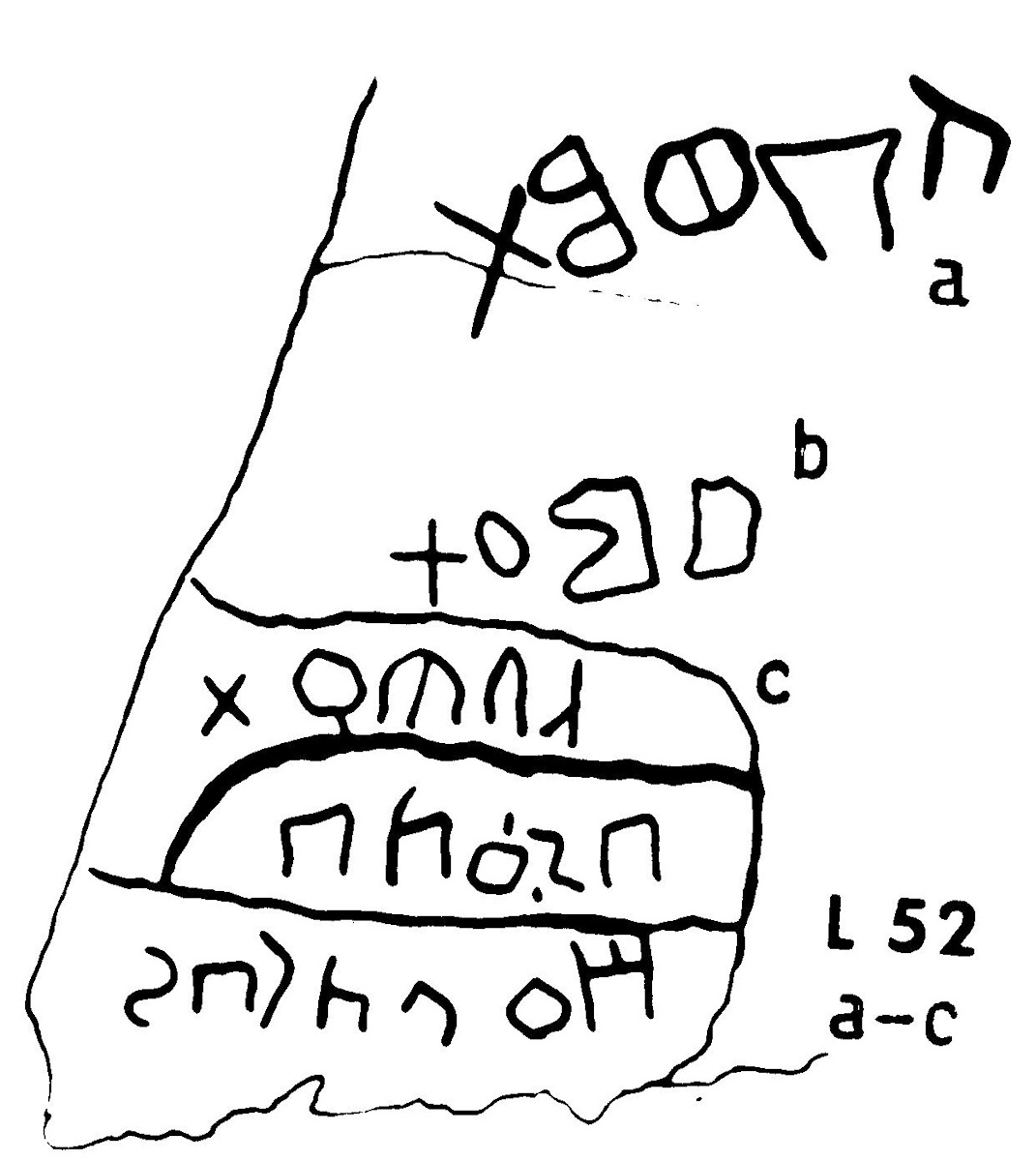 inscription of siglum JaL 052 b