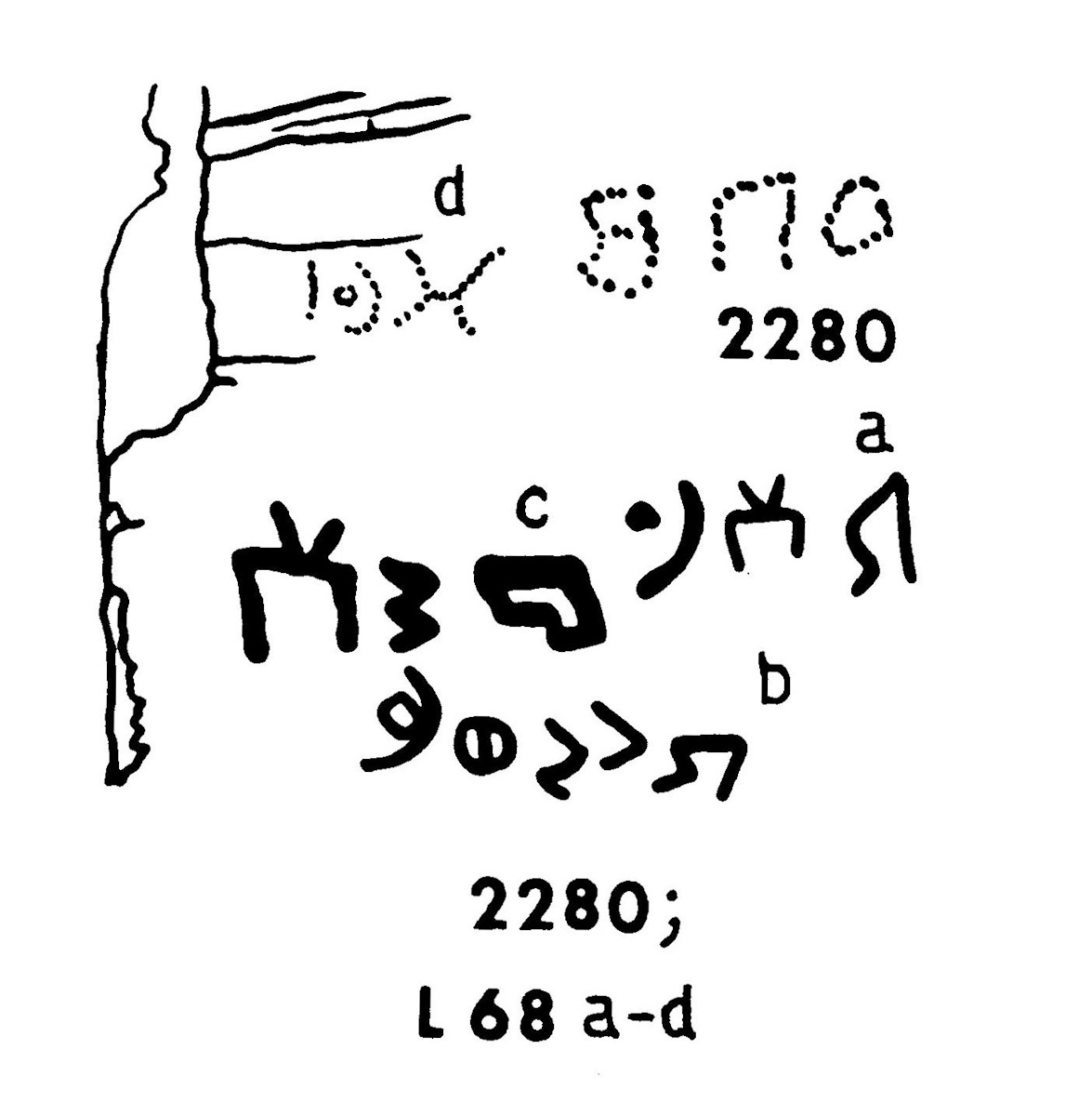 inscription of siglum JaL 068 a