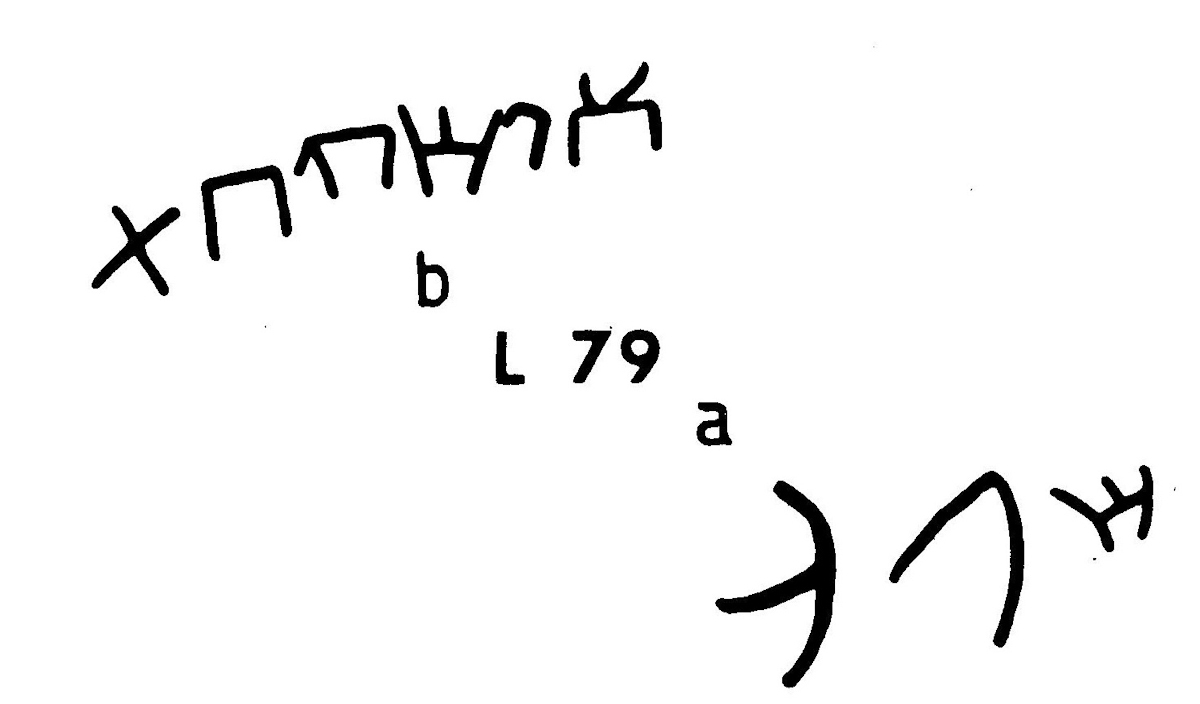 inscription of siglum JaL 079 a