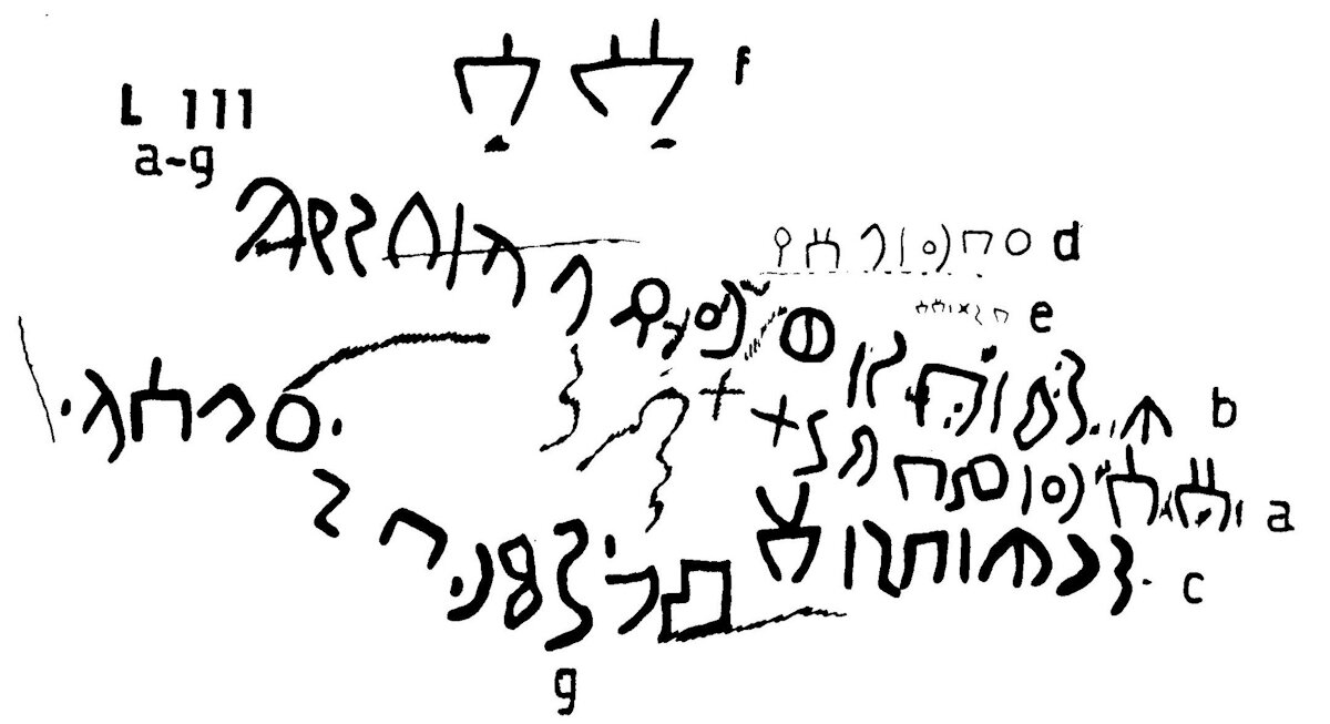 inscription of siglum JaL 111 g