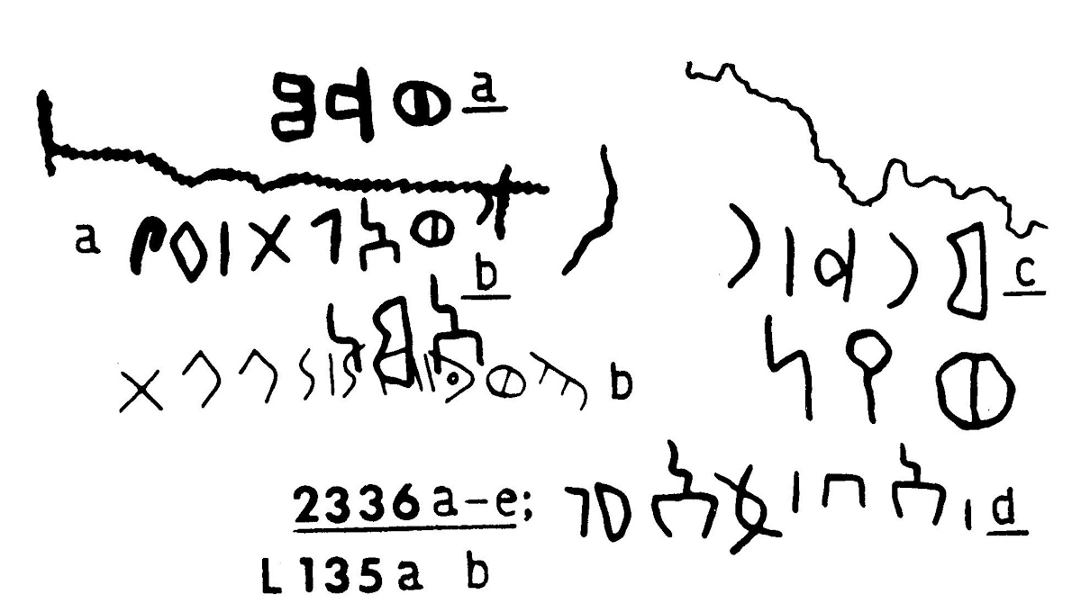 inscription of siglum JaL 135 a
