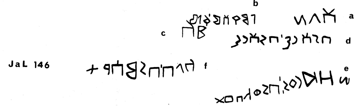 inscription of siglum JaL 146 a