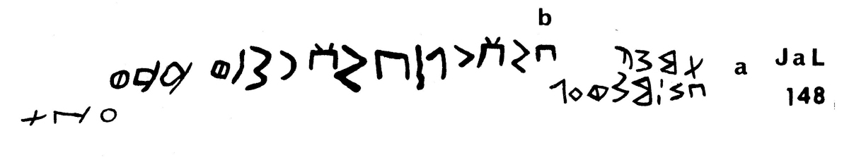 inscription of siglum JaL 148 b