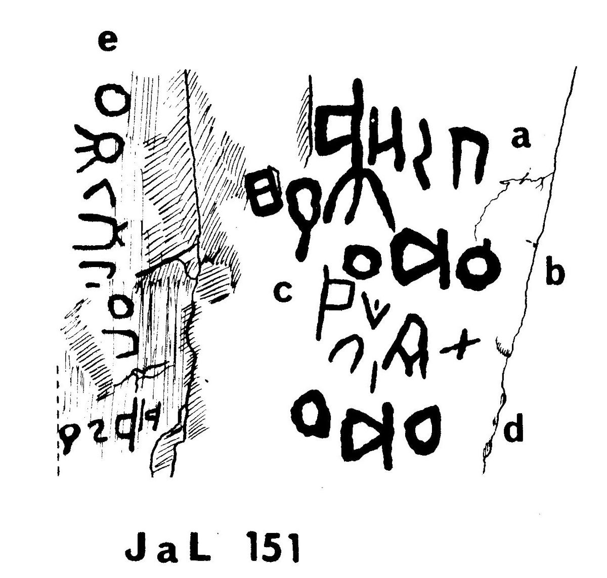 inscription of siglum JaL 151 a