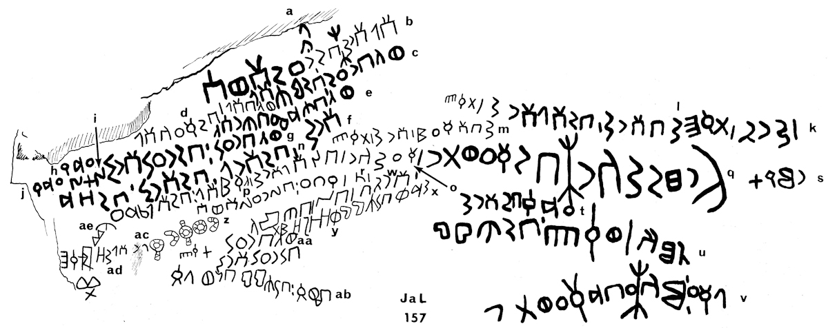 inscription of siglum JaL 157 v