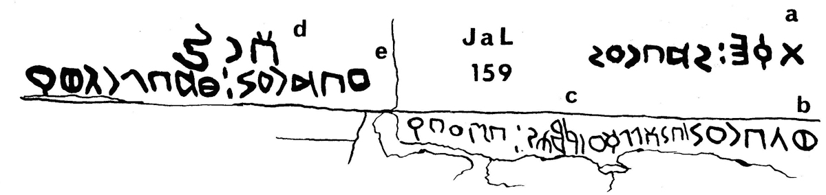 inscription of siglum JaL 159 a