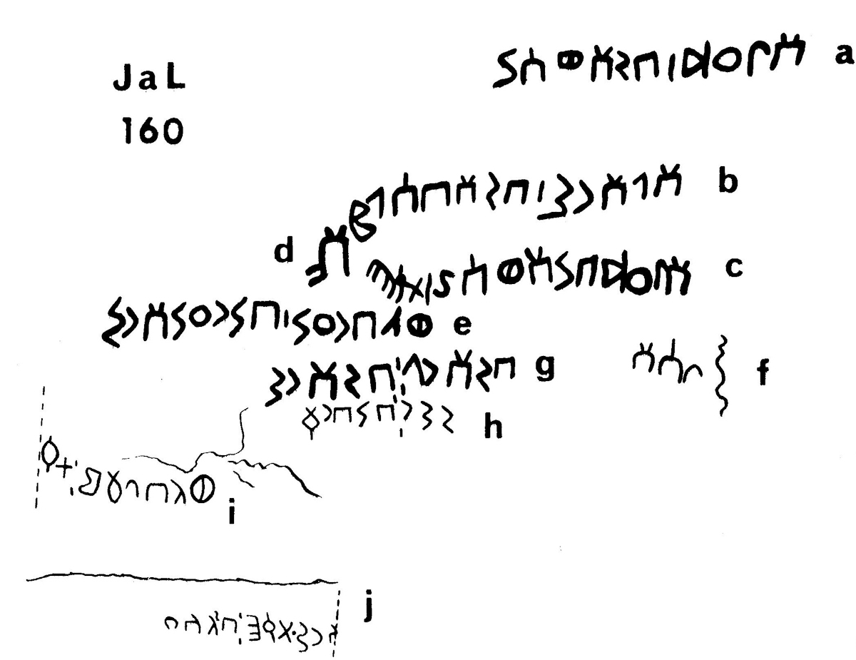 inscription of siglum JaL 160 d