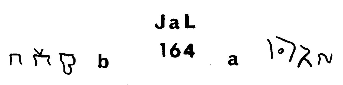 inscription of siglum JaL 164 a