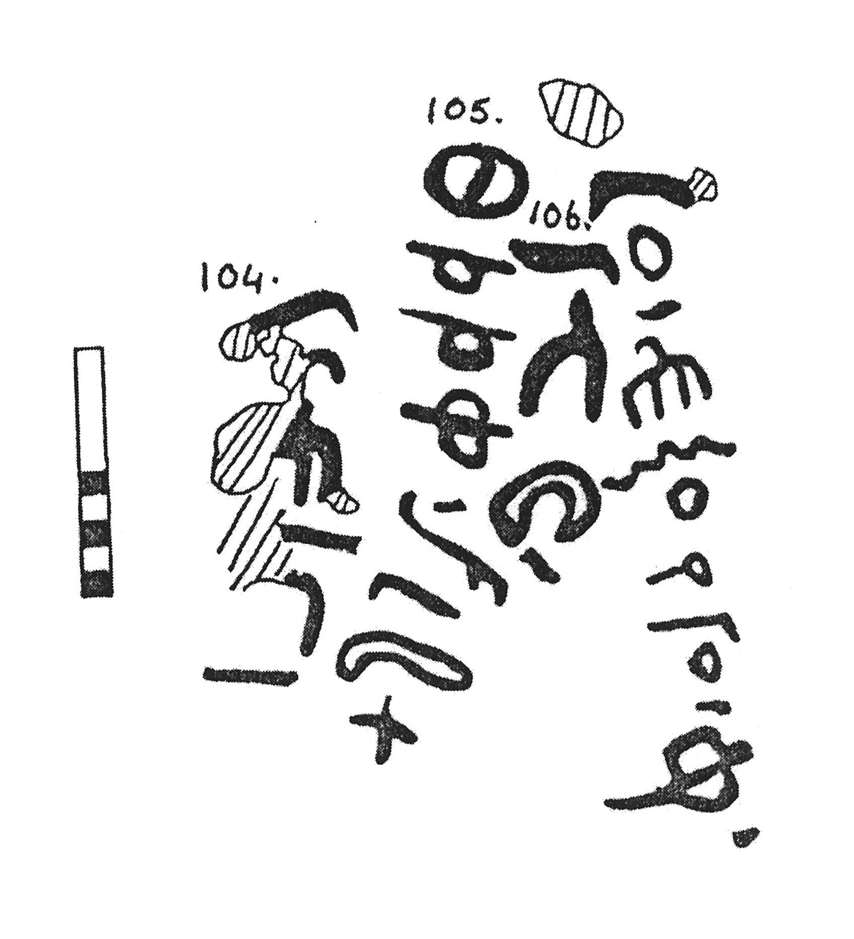 inscription of siglum KJA 104