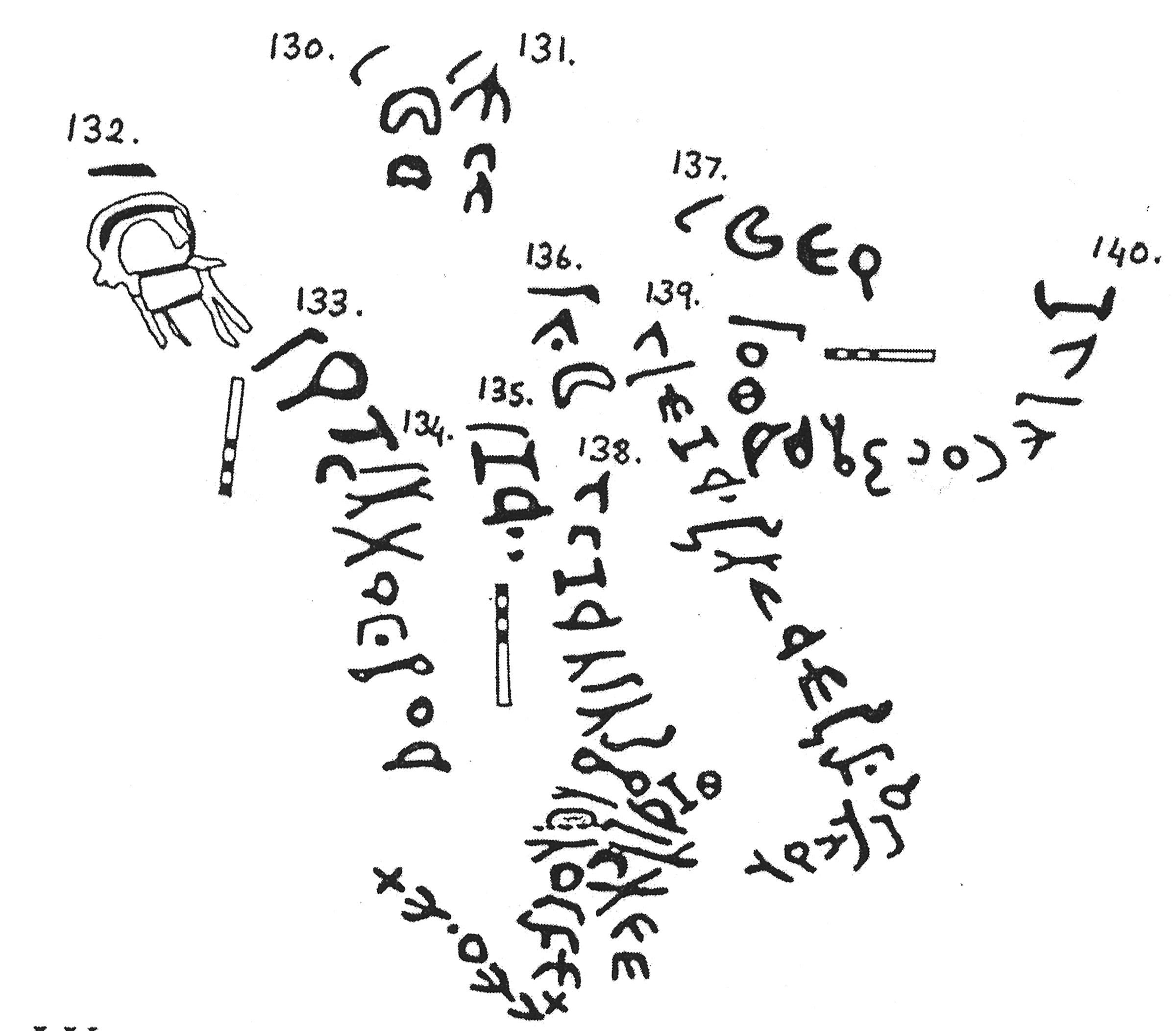 inscription of siglum KJC 133