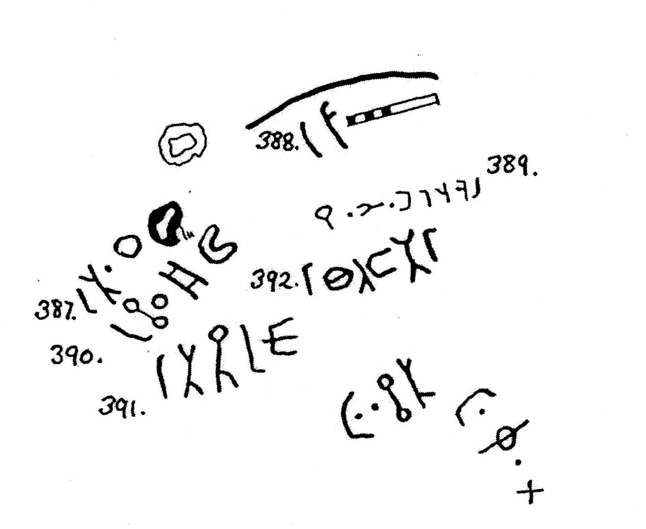 inscription of siglum KJC 390