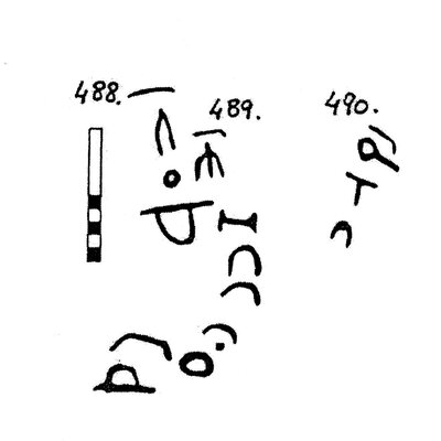 inscription of siglum KJC 488