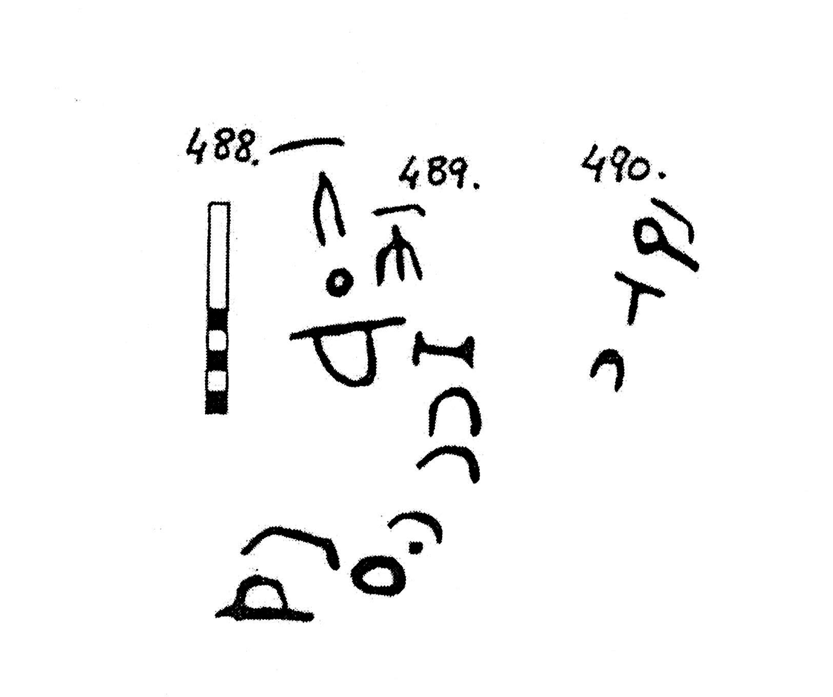 inscription of siglum KJC 488