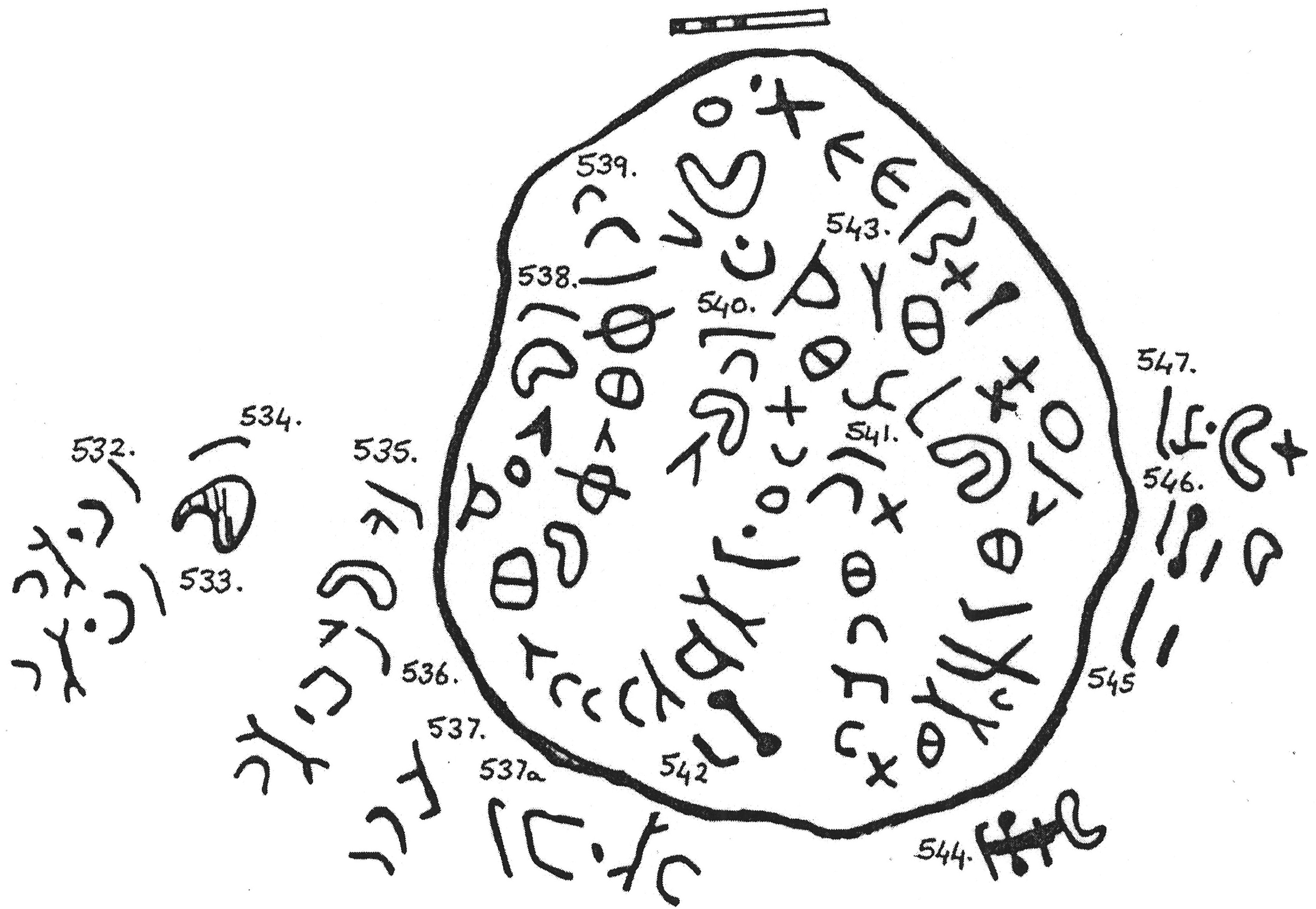 inscription of siglum KJC 535