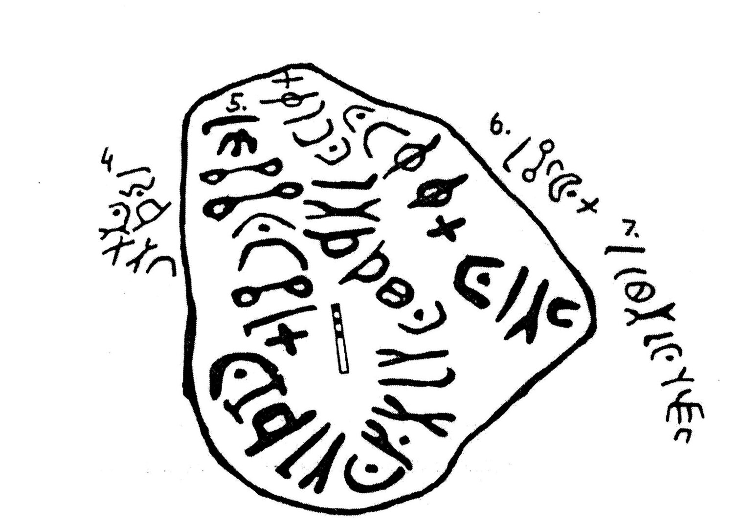 inscription of siglum KJC 6