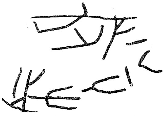 inscription of siglum KRS 107