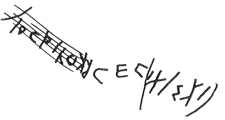 inscription of siglum KRS 2868