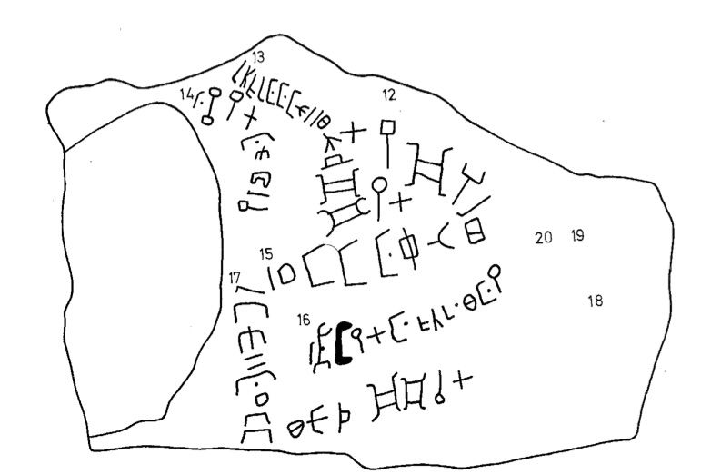 inscription of siglum KWM 13