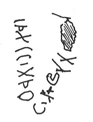 inscription of siglum KhBG 104.2