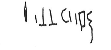inscription of siglum KhBG 231