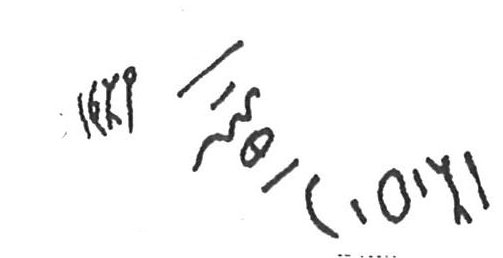 inscription of siglum KhBG 34.1