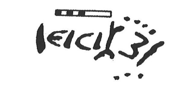 inscription of siglum KhBG 412