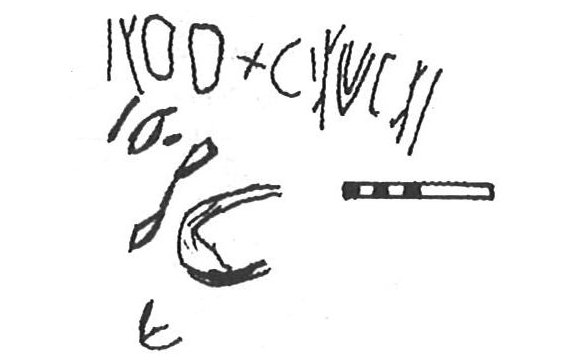 inscription of siglum KhBG 435.1