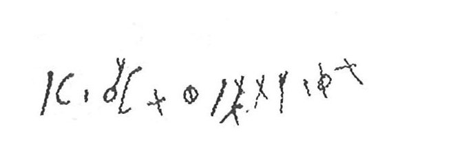 inscription of siglum KhBG 446