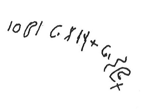 inscription of siglum KhBG 481