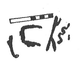 inscription of siglum KhBG 496