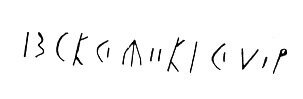 inscription of siglum LP 291
