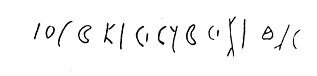 inscription of siglum LP 318