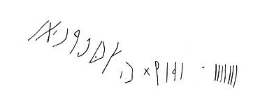 inscription of siglum LP 402
