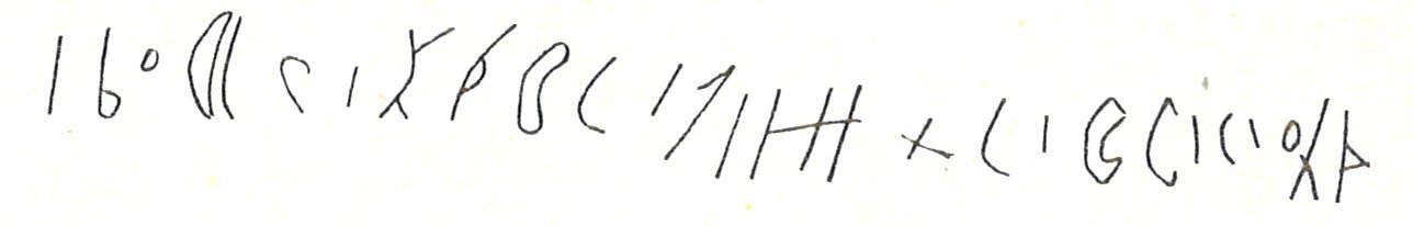 inscription of siglum LP 963