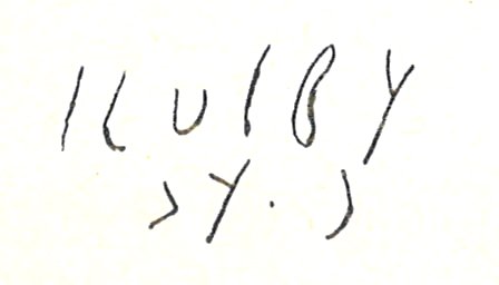 inscription of siglum LP 970