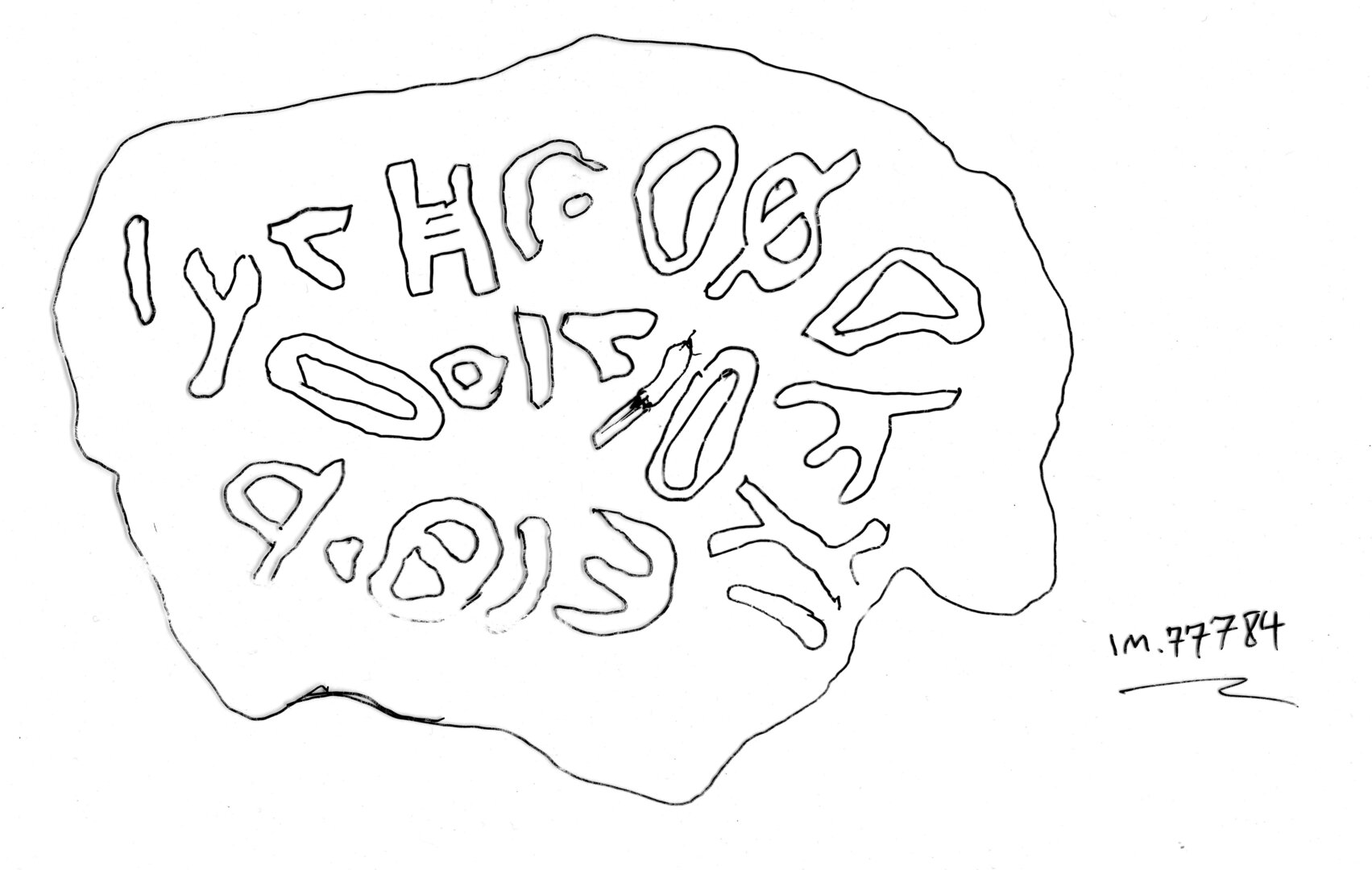 inscription of siglum RaIM 77784
