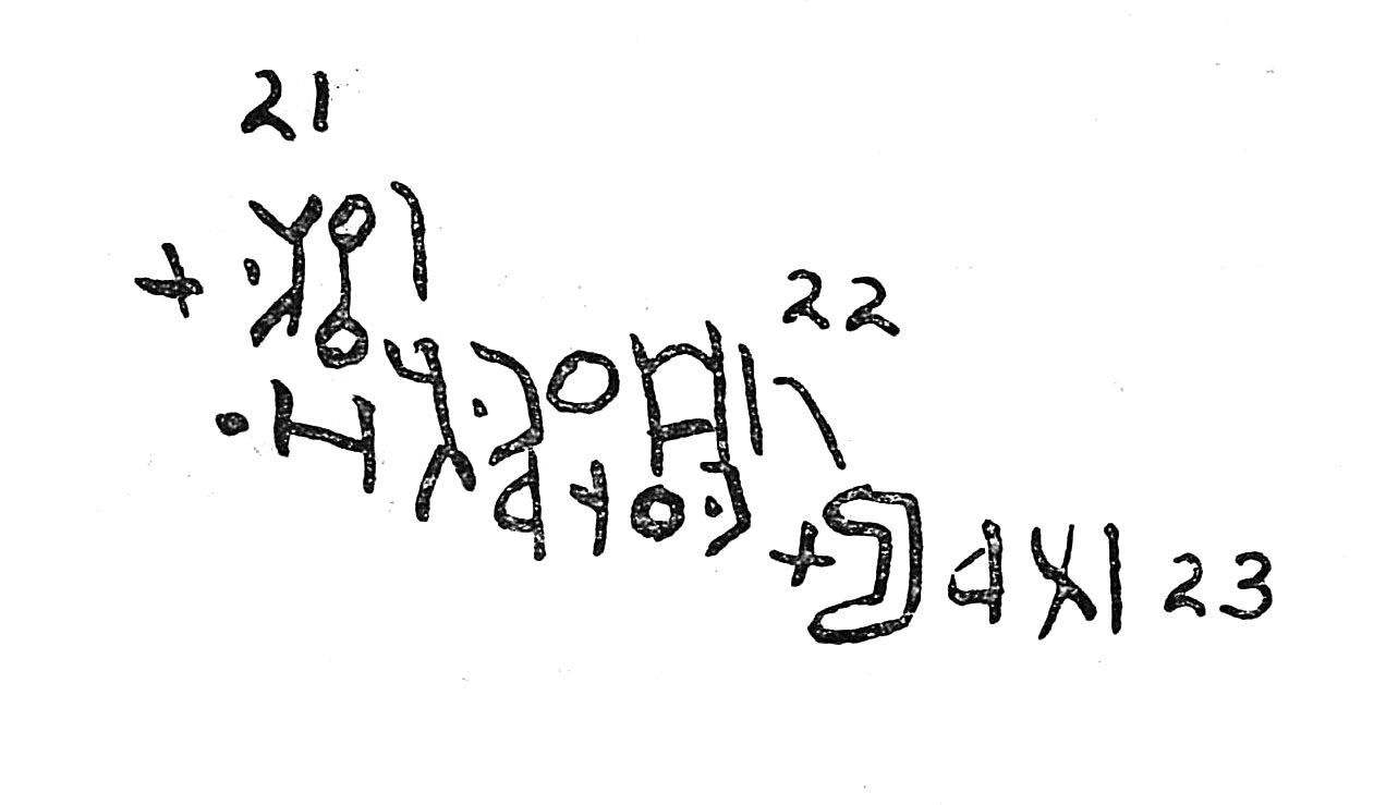 inscription of siglum TIJ 021