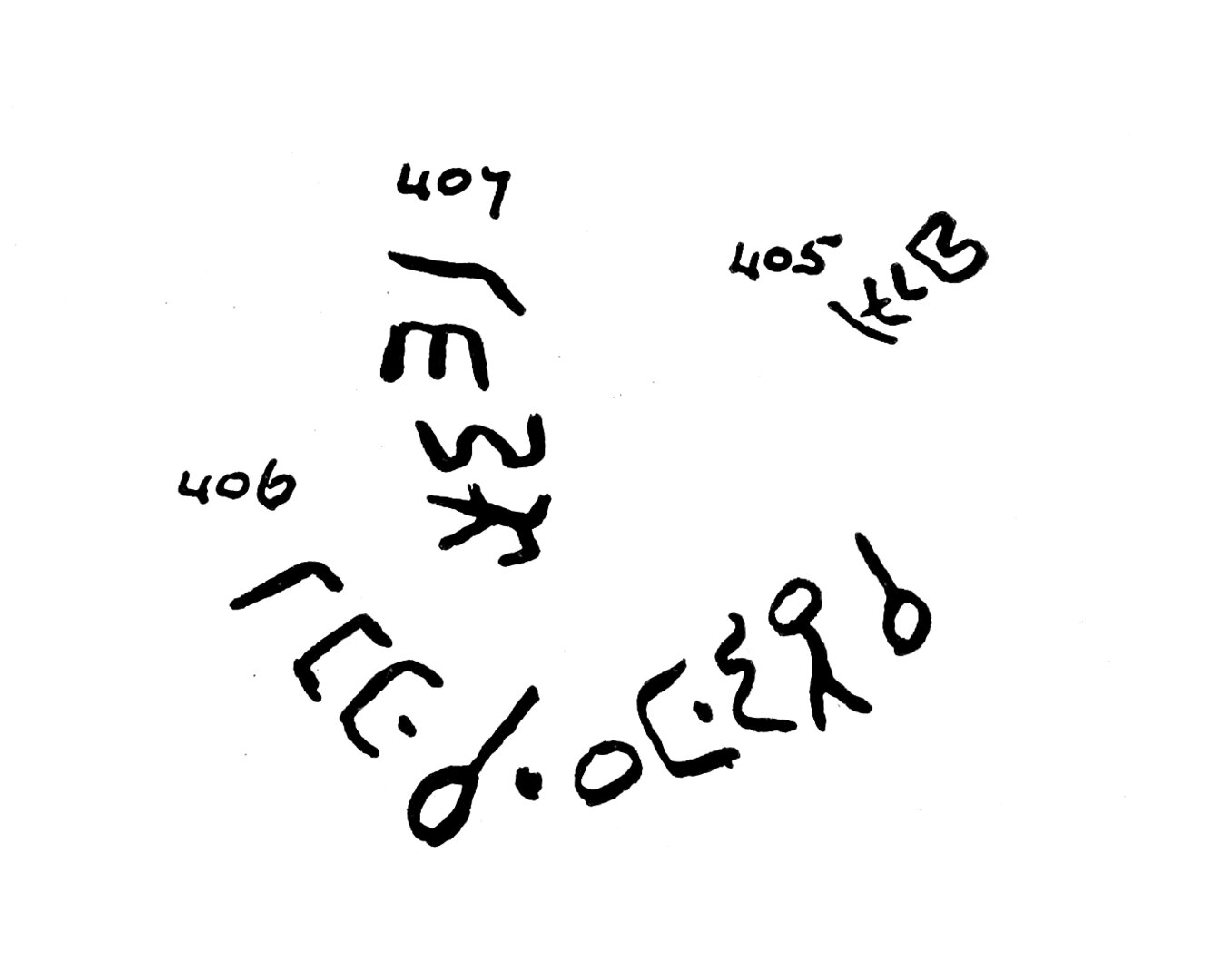 inscription of siglum TIJ 405