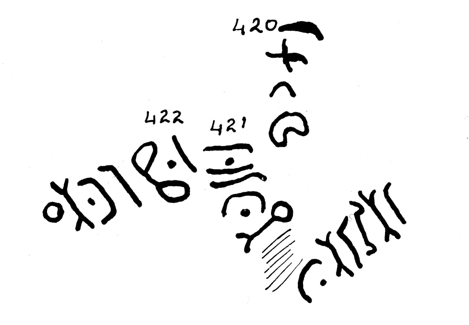 inscription of siglum TIJ 420