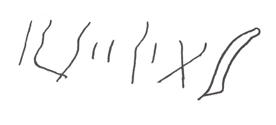 inscription of siglum WH 3043