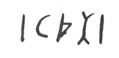 inscription of siglum WH 3086.1