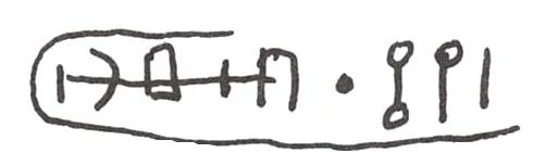 inscription of siglum WH 3337