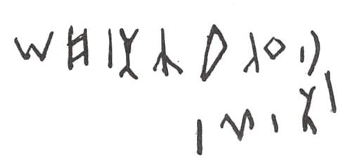 inscription of siglum WH 3498