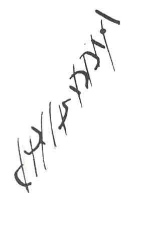 inscription of siglum WH 3738